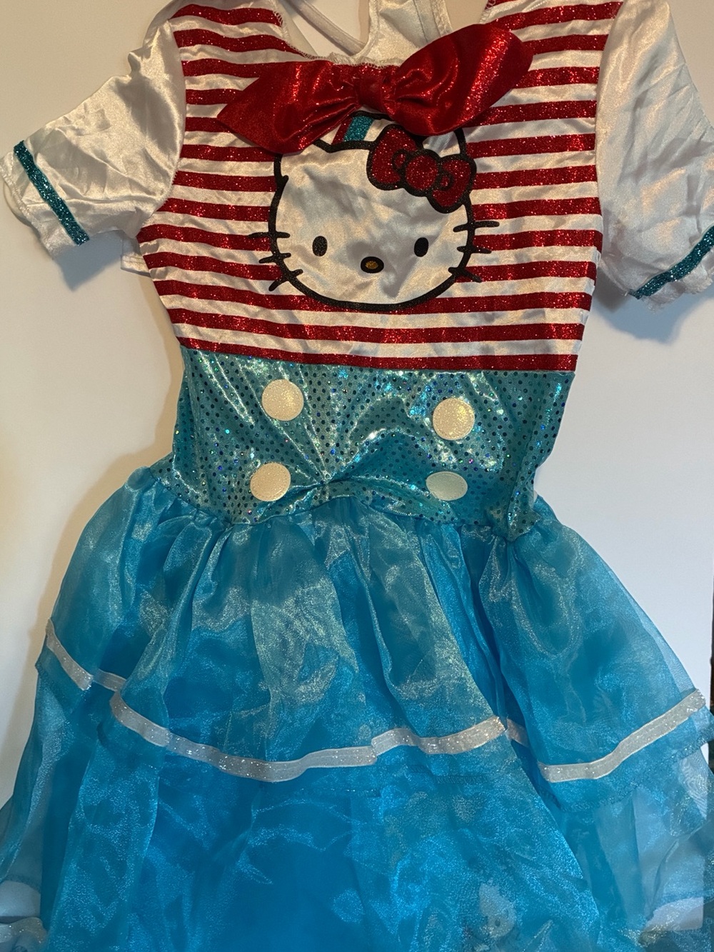 Hello Kitty Red, White & Blue Sailor Tulle Dress Costume